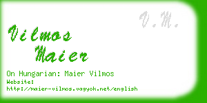 vilmos maier business card